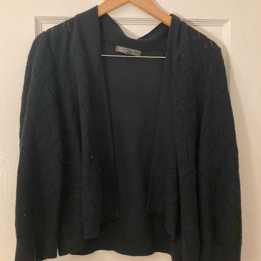 Navy slightly cropped sweater - XL